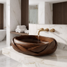 Sylemere Interwoven Sculpted Handcrafted Vessel Sinks Dark Walnut - Timberustic Vessel Sinks