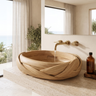 Sylemere Interwoven Sculpted Handcrafted Vessel Sinks Natural Oak - Timberustic Vessel Sinks