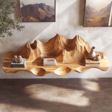 Sylerell Sculpted Mountain Landscape Handcrafted Floating Shelf by Timberustic — product detail view 3