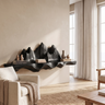 Sylerell Sculpted Mountain Landscape Handcrafted Floating Shelf by Timberustic — Black finish
