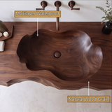 Sylevane Sculpted Basin Handcrafted Floating Bathroom Vanity with Integrated Sink - Timberustic Floating Bathroom Vanity with Integrated Sink