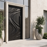 Sylevella Flowing Wave Sculpted Handcrafted Door by Timberustic — Black finish