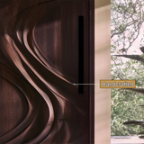 Sylevella Flowing Wave Sculpted Handcrafted Door by Timberustic — handcrafted details