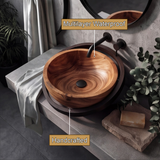 Sylirell Sculpted Oval Ring Handcrafted Vessel Sinks - Timberustic Vessel Sinks