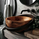 Sylirell Sculpted Oval Ring Handcrafted Vessel Sinks - Timberustic Vessel Sinks