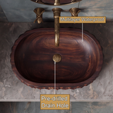 Sylivale Sculpted Scale Pattern Handcrafted Vessel Sinks - Timberustic Vessel Sinks