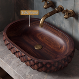 Sylivale Sculpted Scale Pattern Handcrafted Vessel Sinks - Timberustic Vessel Sinks
