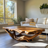 Sylivella Live Edge Sculpted Coffee Table - Timberustic Coffee Table