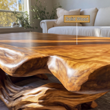 Sylivella Live Edge Sculpted Coffee Table - Timberustic Coffee Table