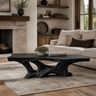 Sylodell Live Edge Sculpted Coffee Table Black - Timberustic Coffee Table
