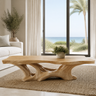 Sylodell Live Edge Sculpted Coffee Table Natural Oak - Timberustic Coffee Table
