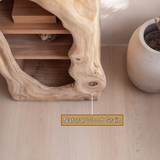 Sylovyn Sculpted Arch Handcrafted Nightstand by Timberustic — natural wood grain detail
