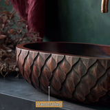 Sylverra Sculpted Botanical Leaf Handcrafted Vessel Sinks - Timberustic Vessel Sinks