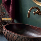 Sylverra Sculpted Botanical Leaf Handcrafted Vessel Sinks - Timberustic Vessel Sinks