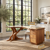 Sylvoren Live Edge Handcrafted Desk With Drawers - Timberustic Desk With Drawers