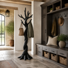 Torsorien Twisting Sculpted Tree Coat Rack by Timberustic — Black finish