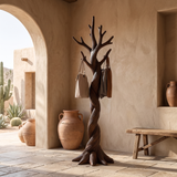 Torsorien Twisting Sculpted Tree Coat Rack by Timberustic — Dark Walnut finish