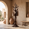 Torsorien Twisting Sculpted Tree Coat Rack by Timberustic — Dark Walnut finish