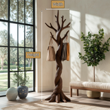 Torsorien Twisting Sculpted Tree Coat Rack by Timberustic — product dimensions