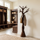 Torsylva Twisting Sculpted Tree Coat Rack Dark Walnut - Timberustic Tree Coat Rack