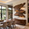 Vardeno Live Edge Floating Wine Shelf by Timberustic — Brown finish