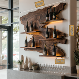 Vardeno Live Edge Floating Wine Shelf by Timberustic — Size