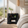 Vardessa Sculpted Arch Handcrafted Bedside Table by Timberustic — Black finish