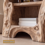 Vardessa Sculpted Arch Handcrafted Bedside Table by Timberustic — handcrafted details