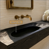 Varelon Topographic Contour Handcrafted Floating Bathroom Vanity with Integrated Sink by Timberustic — product detail view 4