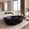 Velarell Faceted Geometric Handcrafted Vessel Sinks Black - Timberustic Vessel Sinks