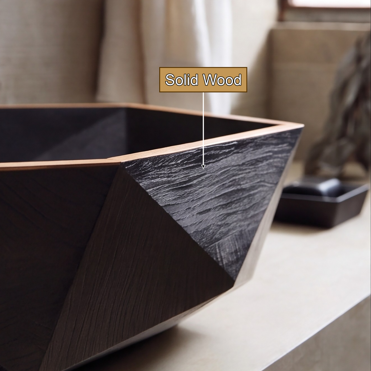 Velarell Faceted Geometric Handcrafted Vessel Sinks - Timberustic Vessel Sinks