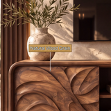 Velavale Sculpted Flowing Panel Handcrafted TV Cabinet - Timberustic TV Cabinet