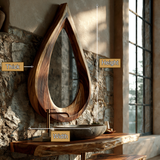 Velawyn Teardrop Sculpted Handcrafted Mirror Frame by Timberustic — product dimensions