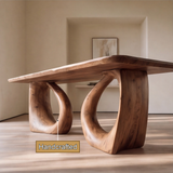 Veledell Twin Loop Sculpted Handcrafted Dining Table - Timberustic Dining Table