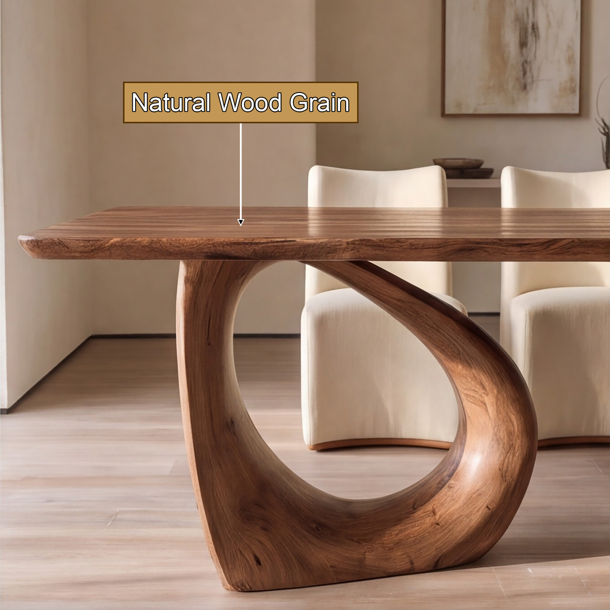 Veledell Twin Loop Sculpted Handcrafted Dining Table - Timberustic Dining Table