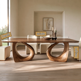 Veledell Twin Loop Sculpted Handcrafted Dining Table - Timberustic Dining Table