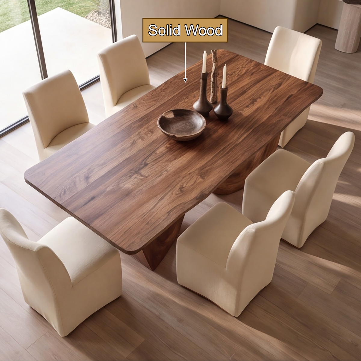 Veledell Twin Loop Sculpted Handcrafted Dining Table - Timberustic Dining Table