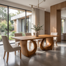 Veledell Twin Loop Sculpted Handcrafted Dining Table Teak - Timberustic Dining Table