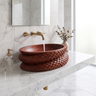 Veledrin Woven Coil Sculpted Handcrafted Vessel Sinks Mahogany - Timberustic Vessel Sinks