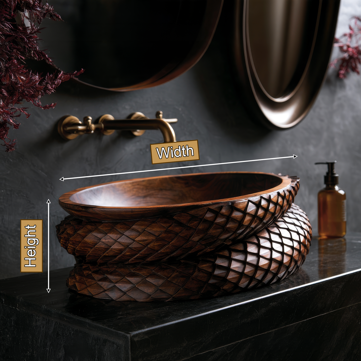 Veledrin Woven Coil Sculpted Handcrafted Vessel Sinks - Timberustic Vessel Sinks