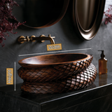Veledrin Woven Coil Sculpted Handcrafted Vessel Sinks - Timberustic Vessel Sinks