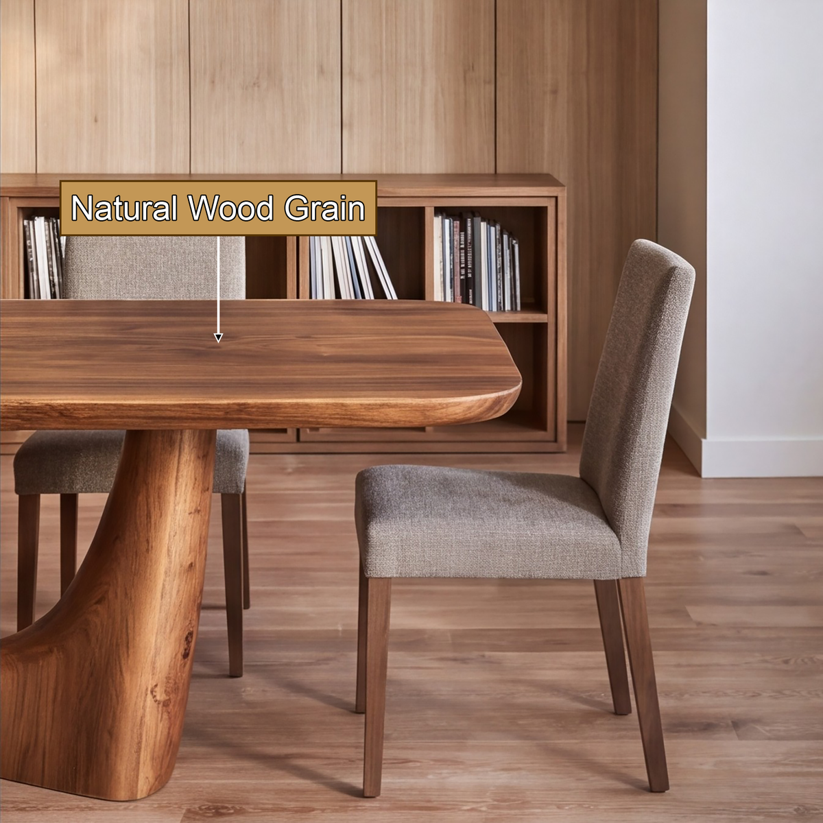 Velelune Live Edge Sculpted Handcrafted Dining Table - Timberustic Dining Table