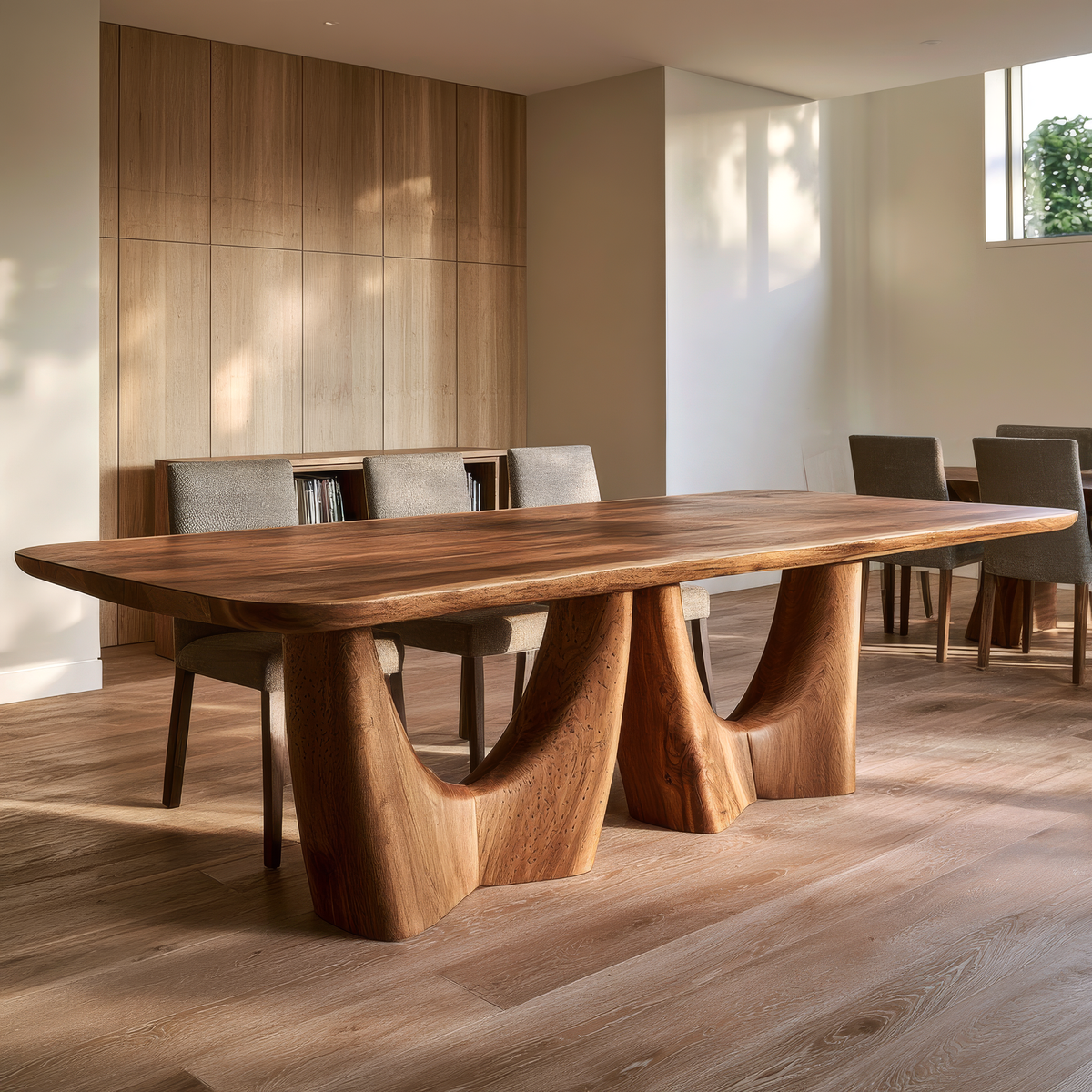 Velelune Live Edge Sculpted Handcrafted Dining Table - Timberustic Dining Table