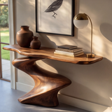 Velemere Twisting Sculpted Handcrafted Console Table by Timberustic — product detail view 5