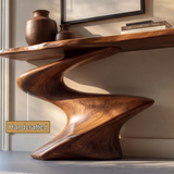 Velemere Twisting Sculpted Handcrafted Console Table by Timberustic — handcrafted details