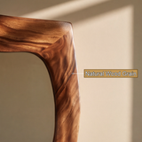 Velevyn Flowing Sculpted Handcrafted Mirror Frame by Timberustic — natural wood grain detail