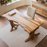 Velivane Live Edge Sculpted Tree Base Handcrafted Desk - Timberustic Desk