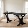 Velivane Live Edge Sculpted Tree Base Handcrafted Desk Black - Timberustic Desk