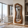 Velmira Flowing Sculpted Handcrafted Mirror Frame Brown - Timberustic Mirror