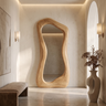 Velmira Flowing Sculpted Handcrafted Mirror Frame Natural Oak - Timberustic Mirror